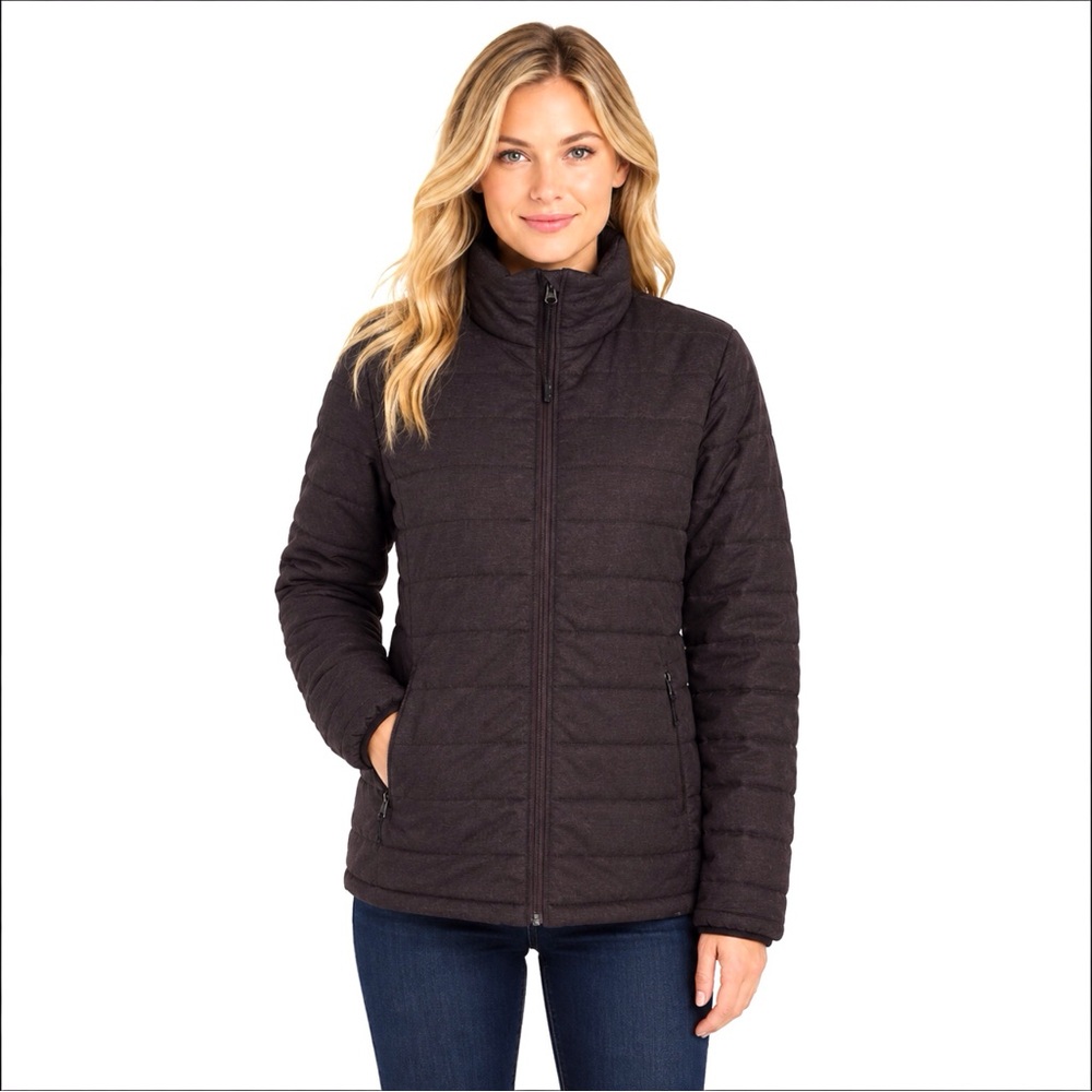Be Boundless Puffer Jacket Eco Quilted Water Resistant Breathable Brown Small